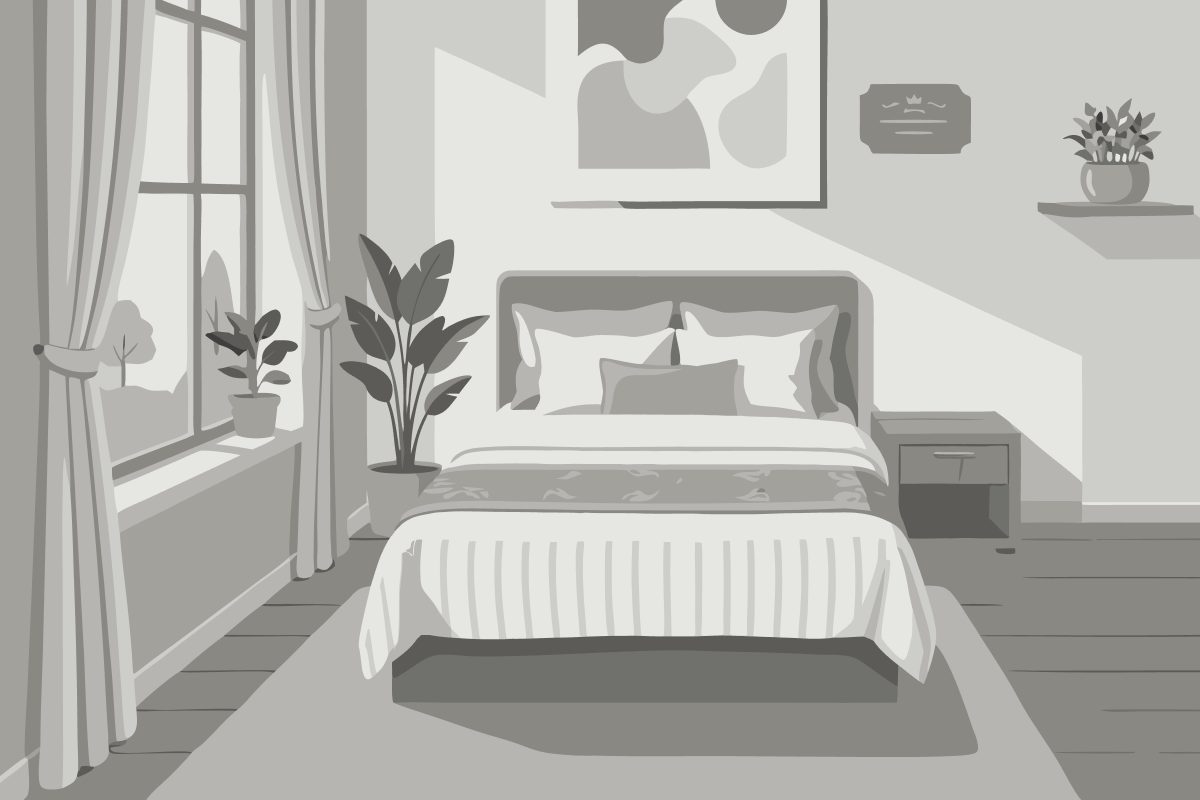 Quarto Grande com Cama de Casal ou 2 de Solteiro